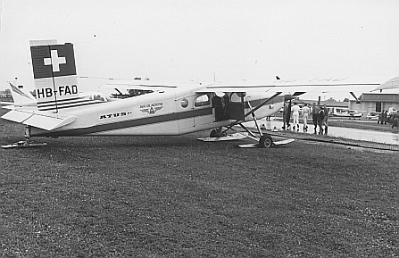 Pilatus Porter am Flugplatz Karlsruhe-Forchheim 1966